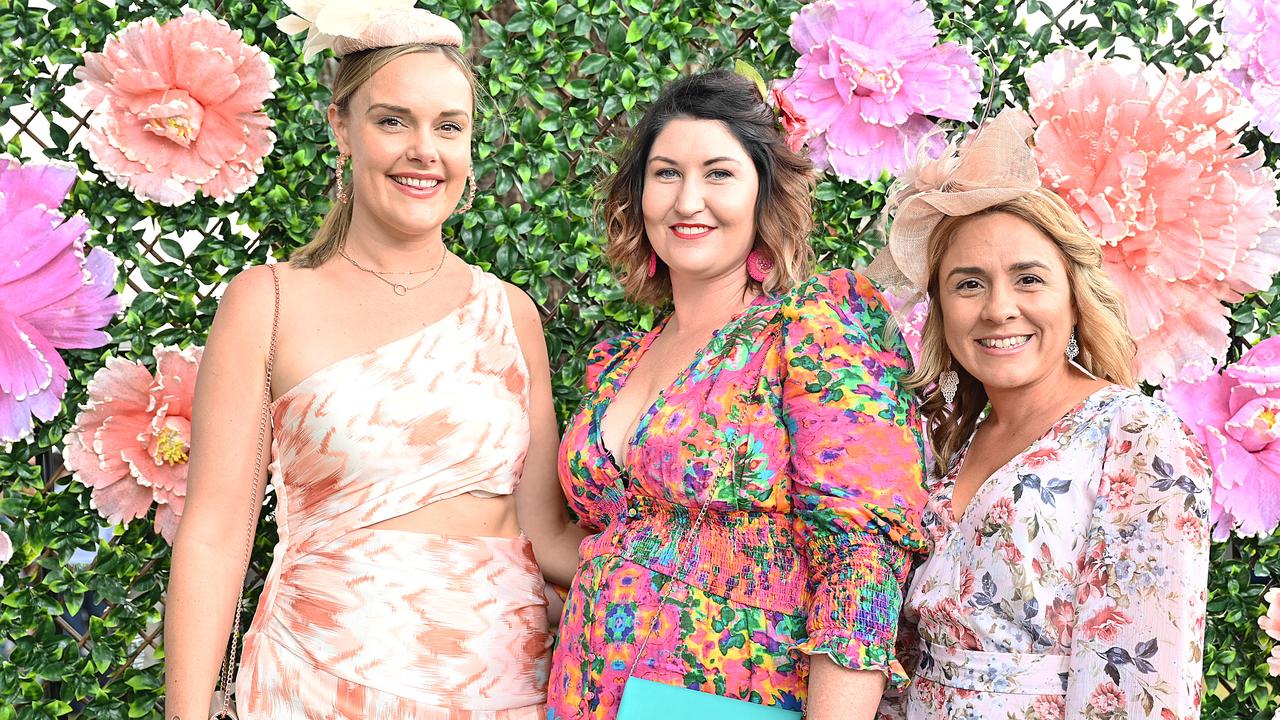 Christie Vinter, Nicola Lister and Amanda Favier at the Cairns Cup on Saturday. Photo by Emily Barker