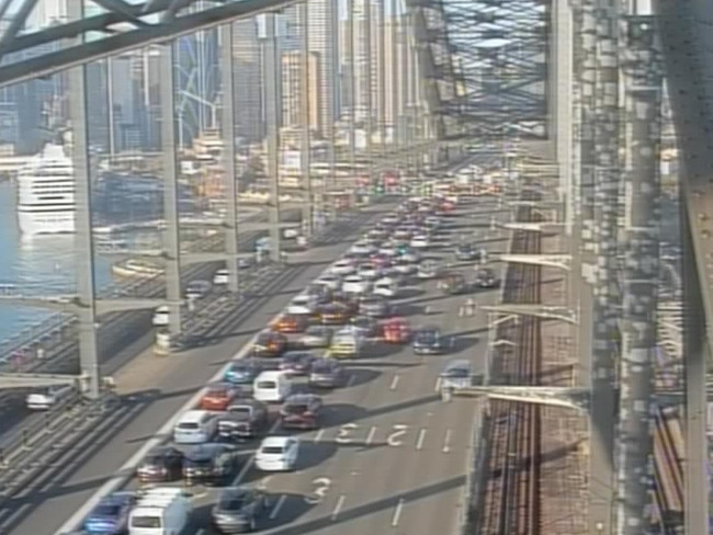 Traffic heading into the CBD is stalled after a head on collision during peak hour. Picture Live Traffic.jpg