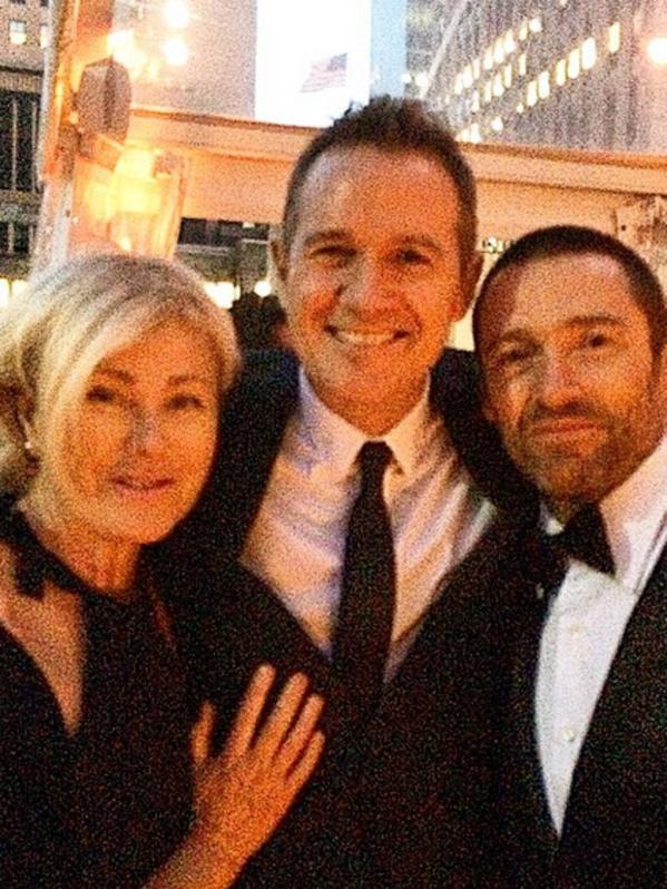 Deb and Hugh and the man of the moment, James Houston.