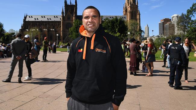 Anthony Mundine doesn’t want the national anthem performed at any sporting event until it is changed to represent all Australians. Picture: NCA NewsWire/Joel Carrett