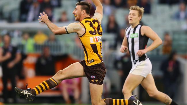 Jack Fitzpatrick’s most famous AFL moment — a goal in the dying seconds against Collingwood.