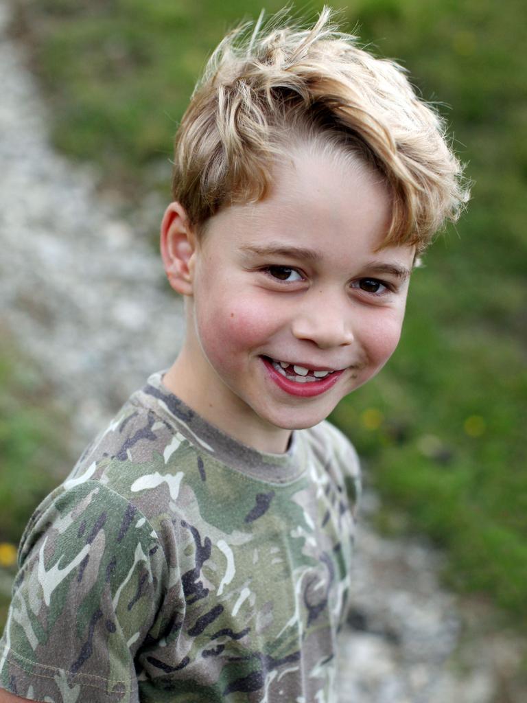 Prince George in his birthday photo from 2020. Picture: THE DUCHESS OF CAMBRIDGE / KENSINGTON PALACE / AFP.