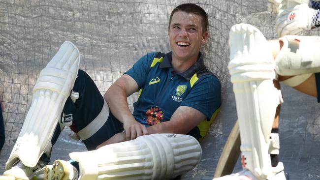 Relaxed... Marcus Harris is assured a spot at the top of the order in Adelaide. Picture: Getty