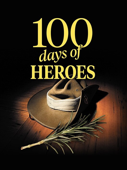 Logo for 100 days of heroes in the Mercury newspaperhundred days of heroes