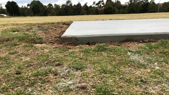 Turf at Wrights Road Reserve has been disturbed by a cricket pitch the rugby club is calling "sloppy and disgraceful"