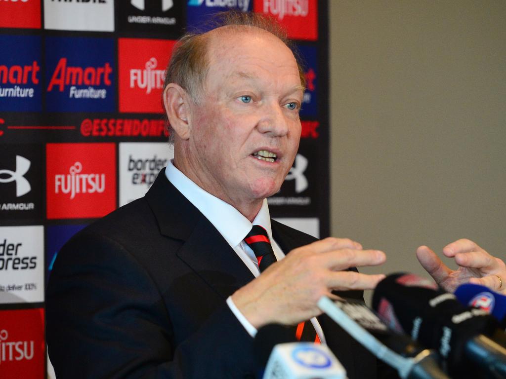 Essendon president David Barham has backed in the club’s long-term plan. Picture: NCA NewsWire / Nicki Connolly