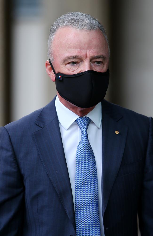 Dr Brendan Nelson arrives at Federal Court on Monday to give evidence at the defamation trial of Ben Roberts-Smith. Picture: NCA NewsWire/ Nikki Short