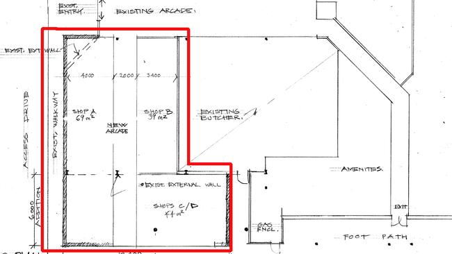 Plans for the extension of the Grafton Food Emporium