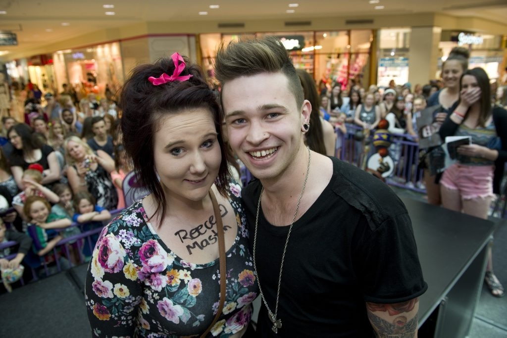 The six hour wait to meet her idol Reece Mastin was worth it for fan Ashleigh Griffin. Picture: Kevin Farmer