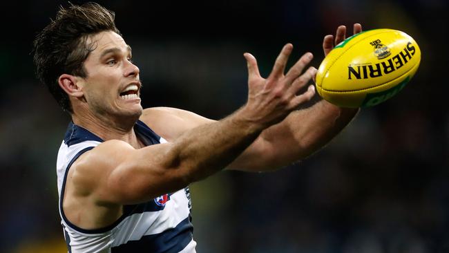 Tom Hawkins starred for the Cats. Picture: Getty Images