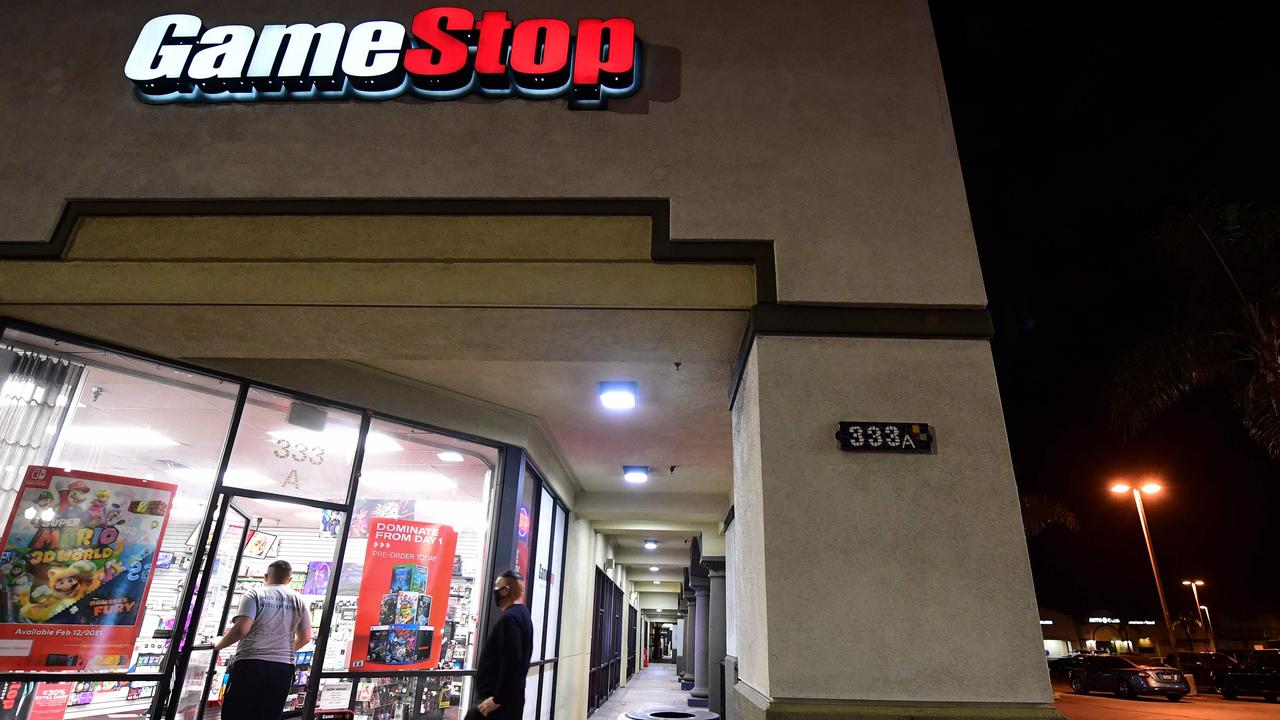 GameStop was a winning opportunity because of its ability to attract new customers with video game consoles, Mr Gill said, who has had to tell his mum nothing illegal is going on. Picture: Frederic J. Brown/AFP
