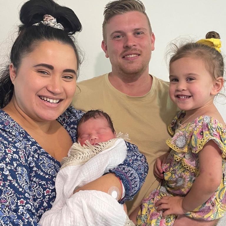 Mackay parents Te Rina and Jayden Korn, and daughter Amelia, welcomed little Riley on December 21.