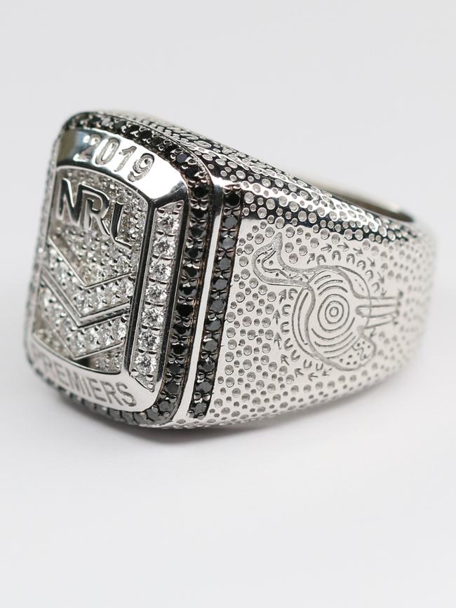 Each white gold ring is valued at $10,000 and is months in the making.