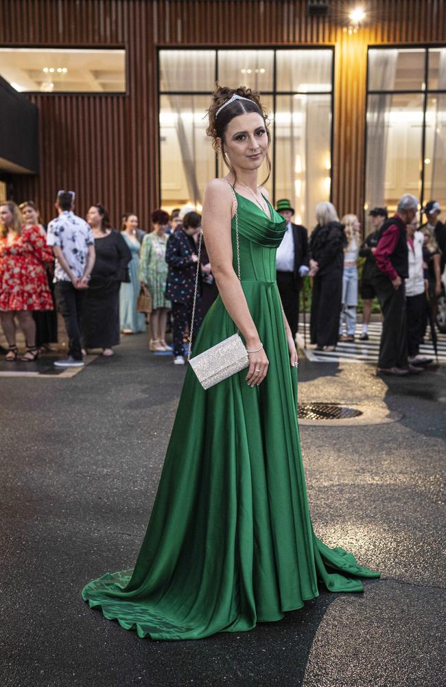 Toowoomba Flexi School graduate Lexie Gill at the formal at Burke and Wills Hotel, Thursday, October 10, 2024. Picture: Kevin Farmer