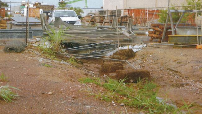 NT EPA inspectors reported alleged pollution risks in drainage areas at Norblast Industrial Solutions, in Pinelands.