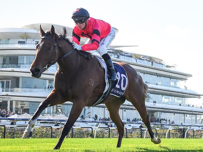 Sneaky Sunrise ridden by Daniel Stackhouse wins the Sir Eugene Gorman Handicap at Flemington Racecourse on May 18, 2024 in Flemington, Australia. (Photo by Reg Ryan/Racing Photos via Getty Images)