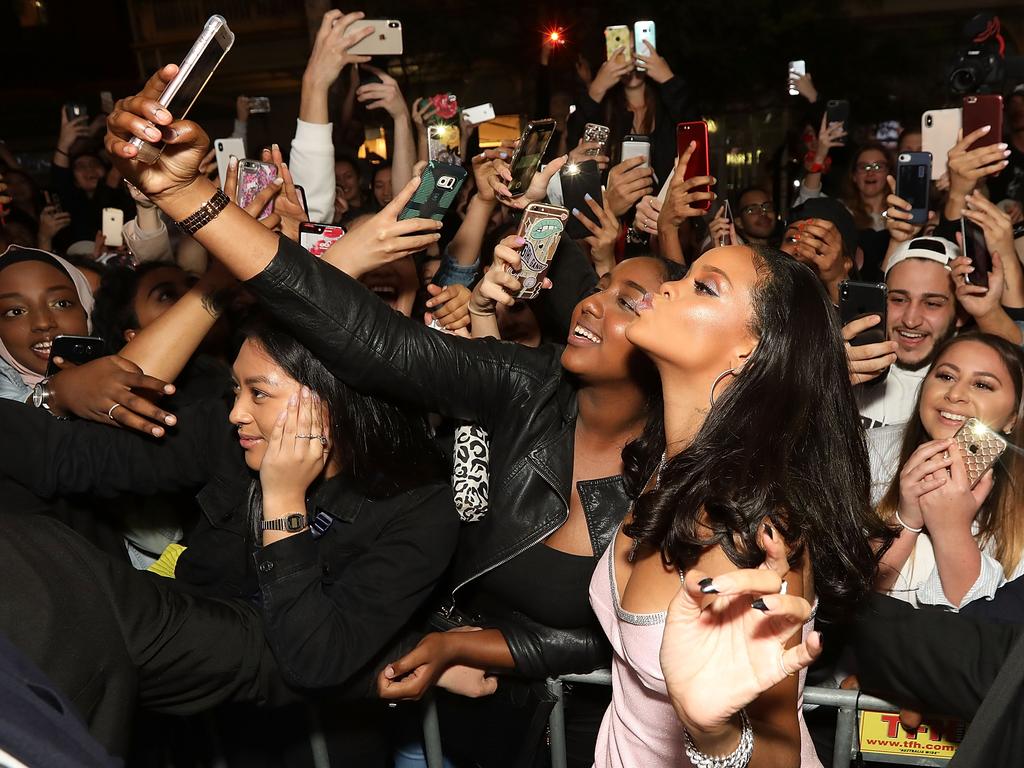 SYDNEY, AUSTRALIA - OCTOBER 03: Rihanna attends the Fenty Beauty by Rihanna Anniversary Event at Sephora Pitt Street store on October 3, 2018 in Sydney, Australia. (Photo by Caroline McCredie/Getty Images for Fenty Beauty by Rihanna)