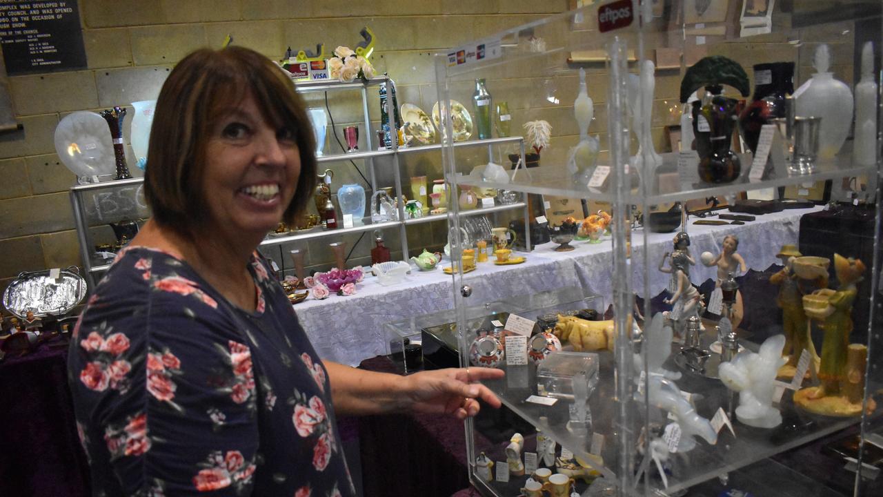 ANTIQUES: Lindee Palmer from Toogoom browses the antiques for sale at the Fraser Coast Antique Collectable Fair. Photo: Stuart Fast