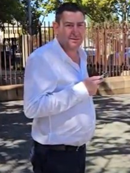 Horse trainer Todd Balfour leaves the Adelaide Magistrates Court. Picture: Sean Fewster