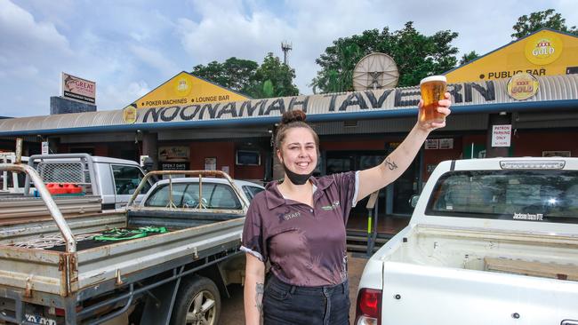 Selina Maclean as the Noonamah Tavern won best draught beer at the Australian Hospitality awards. Picture: Glenn Campbell