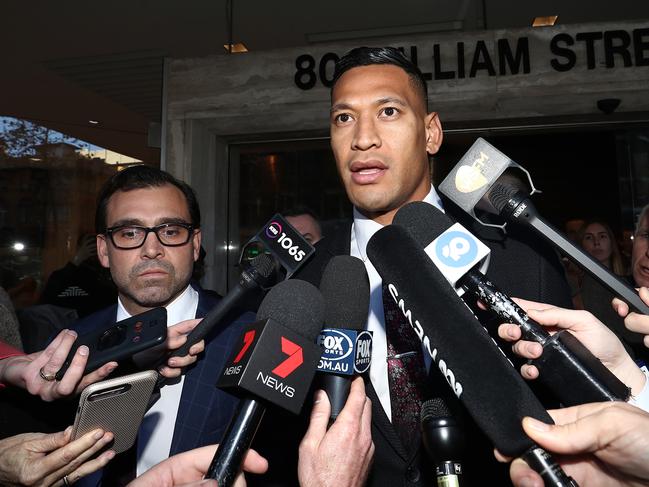 Israel Folau took Rugby Australia to court after his controversial sacking. Picture: Mark Metcalfe/Getty Images