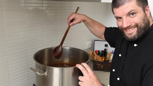 Frankston’s George Clark sells his artisan balsamic vinegar at various peninsula markets. Picture: Jason Sammon