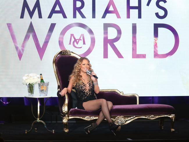 Mariah Carey speaks onstage at the Mariah's World panel discussion. Picture: Frederick M. Brown/Getty Images