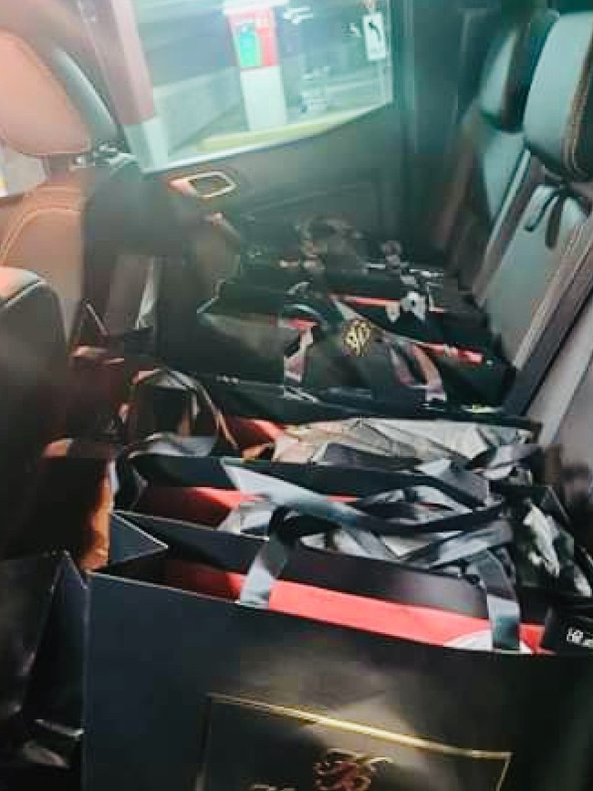 The loaded up car of a Queensland Honey Birdette customer who spent $14,000 in one go.