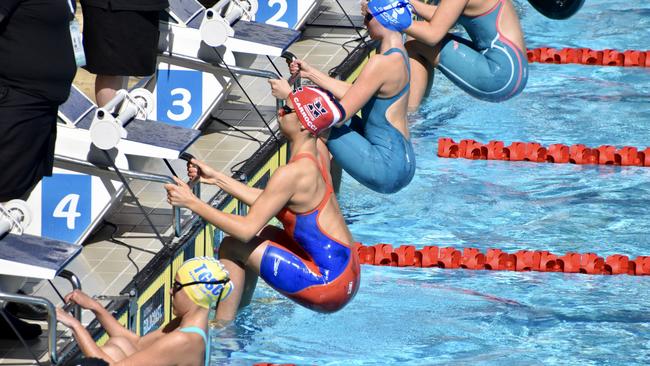 Clara Carrocci, in land 3, swims for Norwood Swimming Club. Picture: Supplied