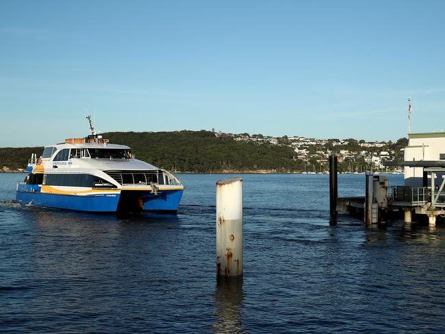 The Manly Fast Ferry’s 4.30pm service to the city on Wednesday had to return to Manly due to the “threatening and dangerous behaviour of some young passengers. File picture: Cameron Spencer/Getty Images)