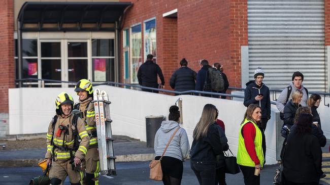 Tasmanian Fire Service attend an alarm at Northgate, Glenorchy. Picture Chris Kidd