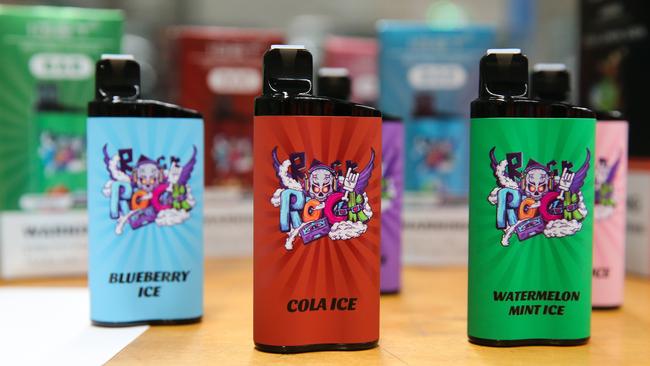 Colourful packaging and flavoured vapes will be banned in Australia from March. Photo by: Gaye Gerard/NCA NewsWire.