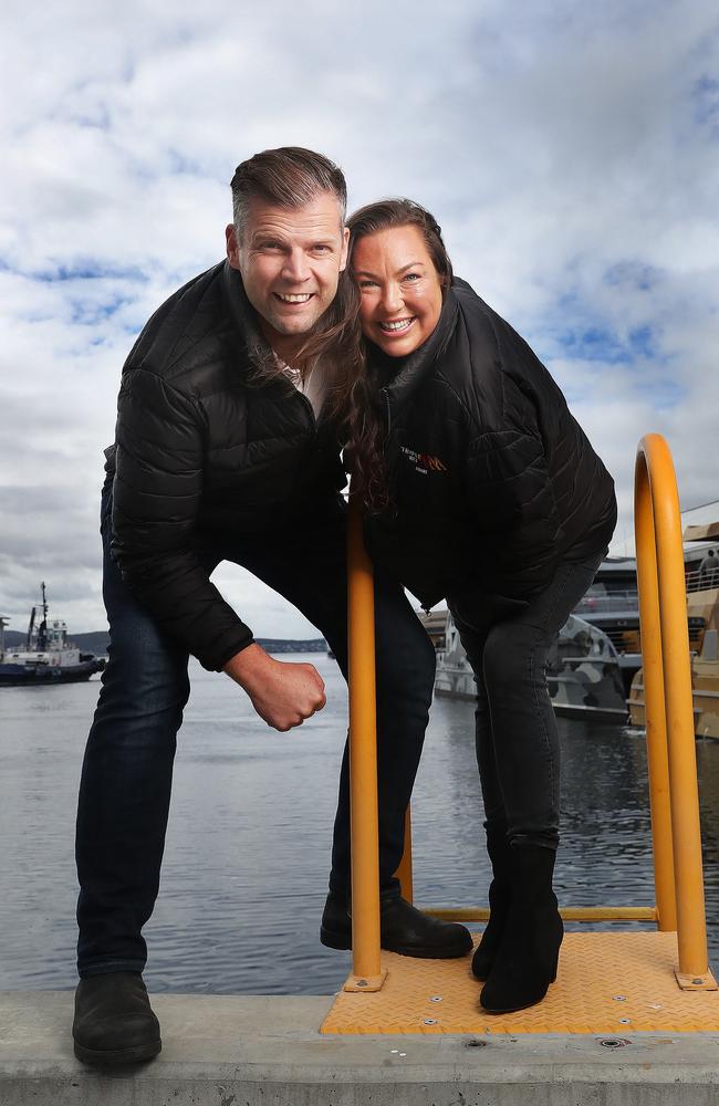 New presenters on Triple M Andy 'Tubes' Taylor and Esther 'Woody' Nichols who are replacing Brian Carlton in the morning time slot. Picture: Nikki Davis-Jones