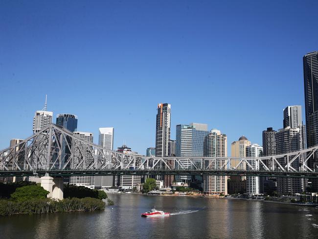 Looking across from New Farm to the City in 2018