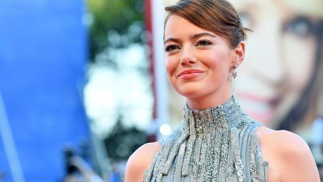 Emma Stone arrives at the 73rd Venice Film Festival in Venice, Italy.