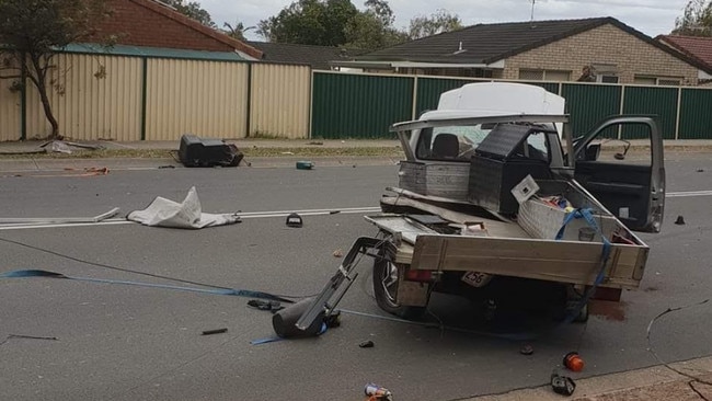 Spikes were used on the road to stop the ute before police used a taser and then apprehended the driver in Bethania on Sunday. 