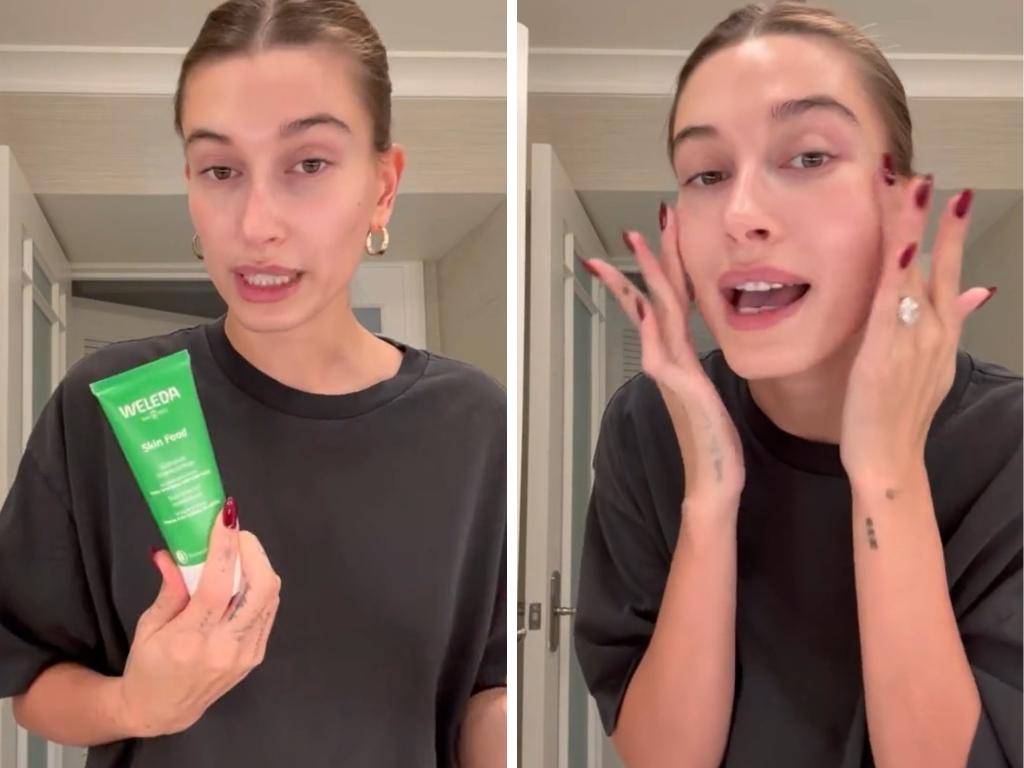 Take 20 per cent off Hailey's favourite Weleda Skin Food. Picture: TikTok/@haileybieber.