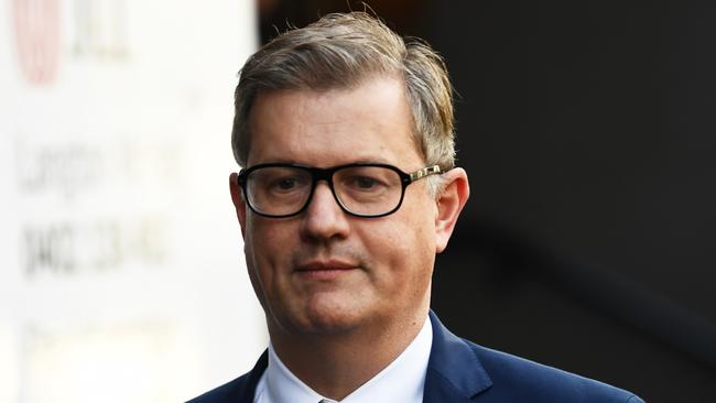 National Australia Bank Chief Customer Officer Andrew Hagger leaves the Federal Court in Melbourne. Picture: AAP