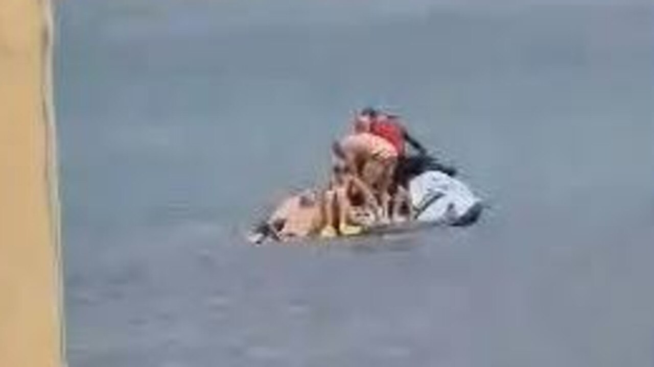 Swimmers were rescued on jetskis. Picture: Supplied