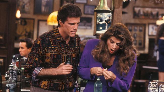 Nice shirt, Ted. (With co-star Kirstie Alley in Cheers)