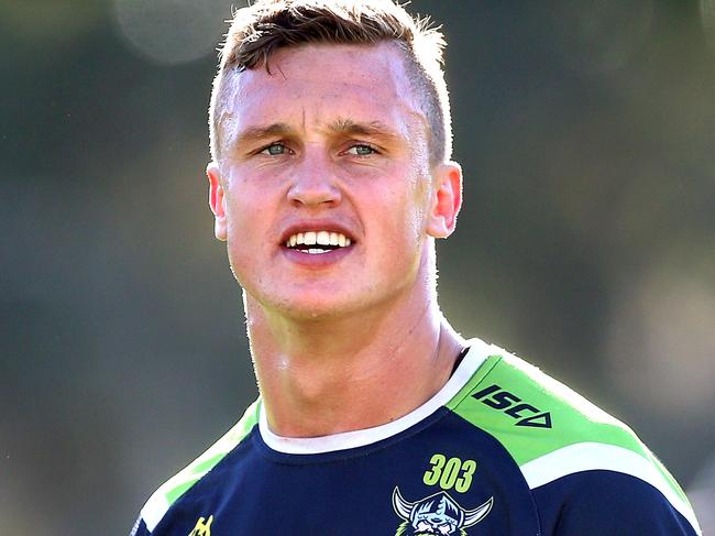 Raiders player Jack Wighton at training at Raiders Headquarters in Canberra. Picture Kym Smith