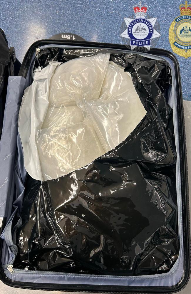 25kg of meth was allegedly found in a suitcase at Sydney Airport. Picture: Australian Federal Police / Australian Border Force