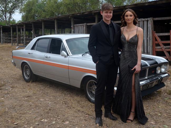 Lane Beutel and Ivy Wernecke at the 2023 Burnett State College formal. Image credit: Burnett State College.