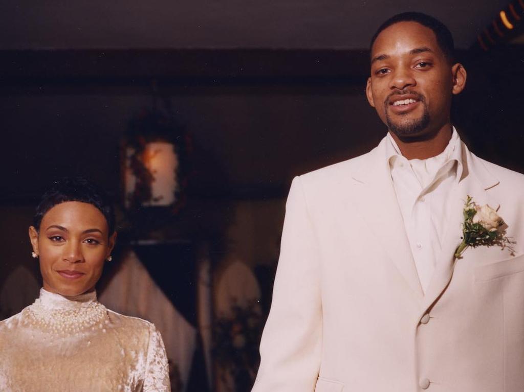 Will Smith and Jada Pinkett on their wedding day in 1997.