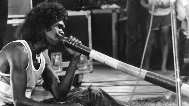 The Warumpi Band lead singer George Rrurrambu in 1986.