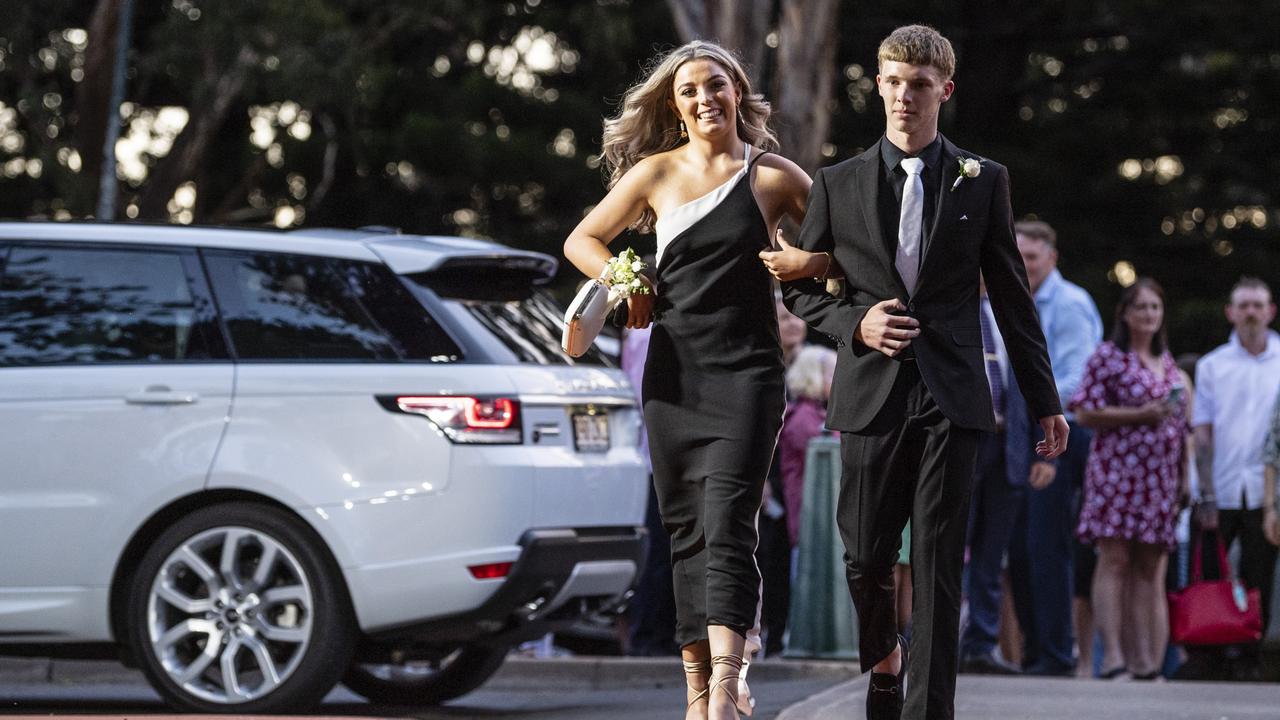 Nicholas Brehaut and partner Georgina Loughman at St Mary's College formal at Picnic Point, Friday, March 24, 2023. Picture: Kevin Farmer