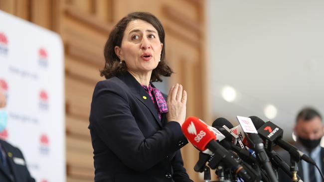 Wilkinson said the whole state needs a complete reset before making a shock call that ‘if Gladys Berejiklian isn’t up to the job, then she needs to step aside’. Picture: NCA NewsWire/ Christian Gilles