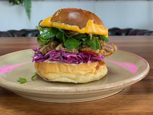 A Mother's Milk II pulled beef burger, Adelaide.