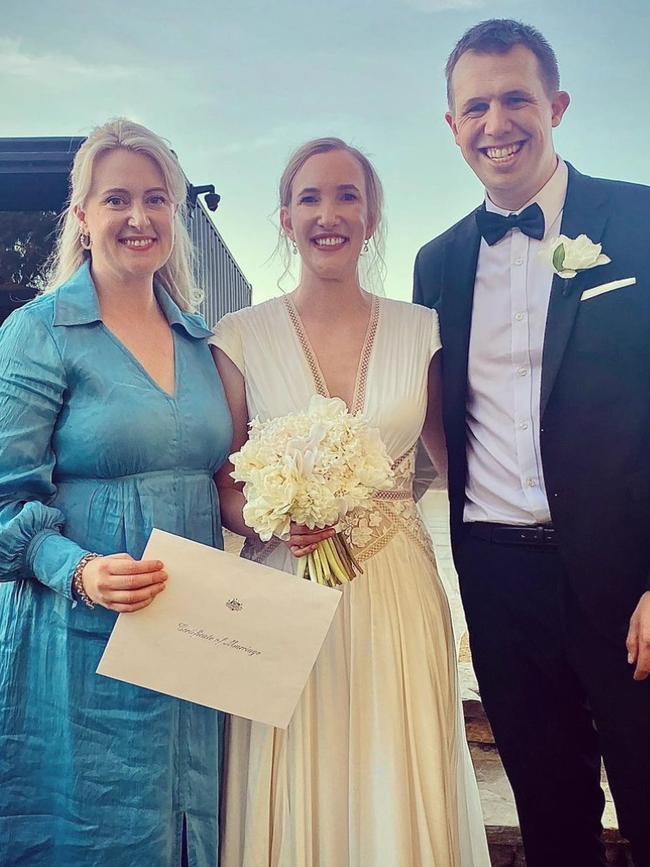 Labor MP Lucy Hood with couple Millie and Pete. Picture: Instagram