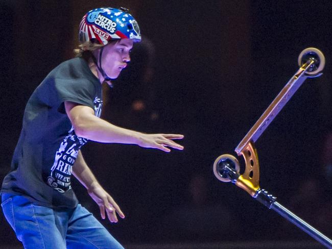 Ryan Williams the worlds first million dollar scooter man Nitro Circus Live Australian Tour 2014 -Photo Supplied Copyright unknown